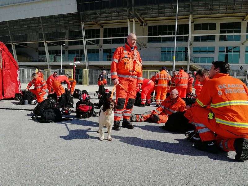 The team’s canine members are ‘incredible’, Mr Davies said (UK Government/PA)
