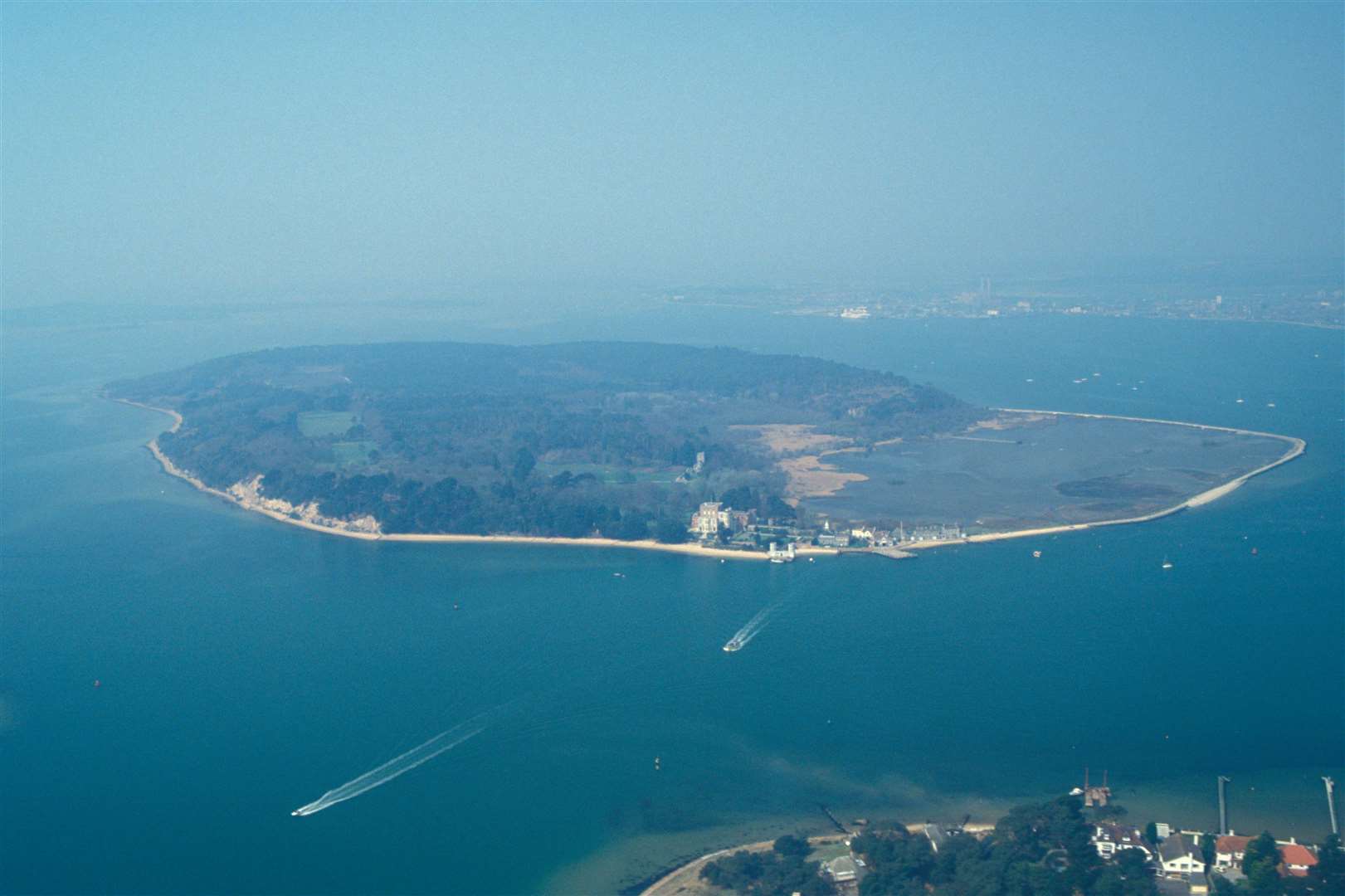 Aerial view of Brownsea Island in Poole Harbour, Dorset (Alamy/PA)