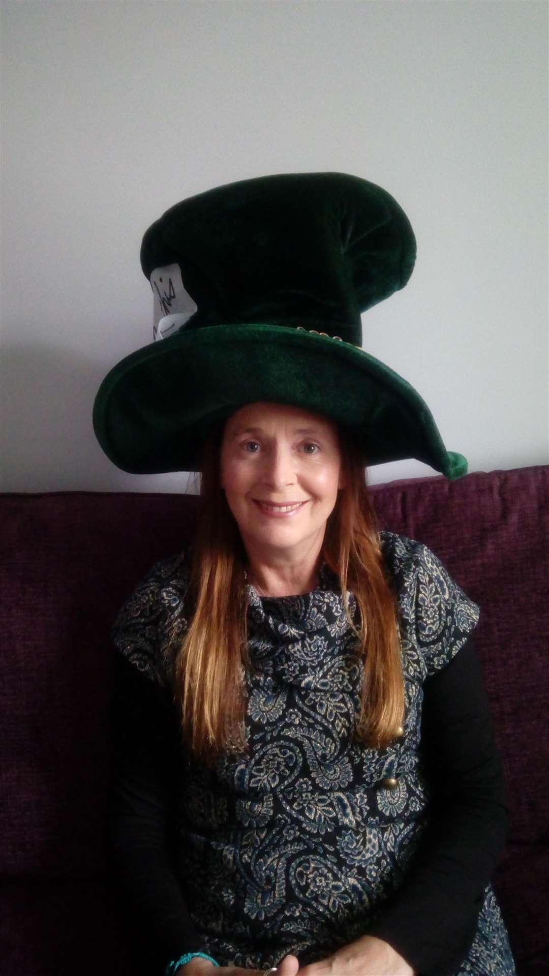 Claire Cordiner taking part in Wear A Hat Day to raise funds for Brain Tumour Research (Claire Cordiner/PA)