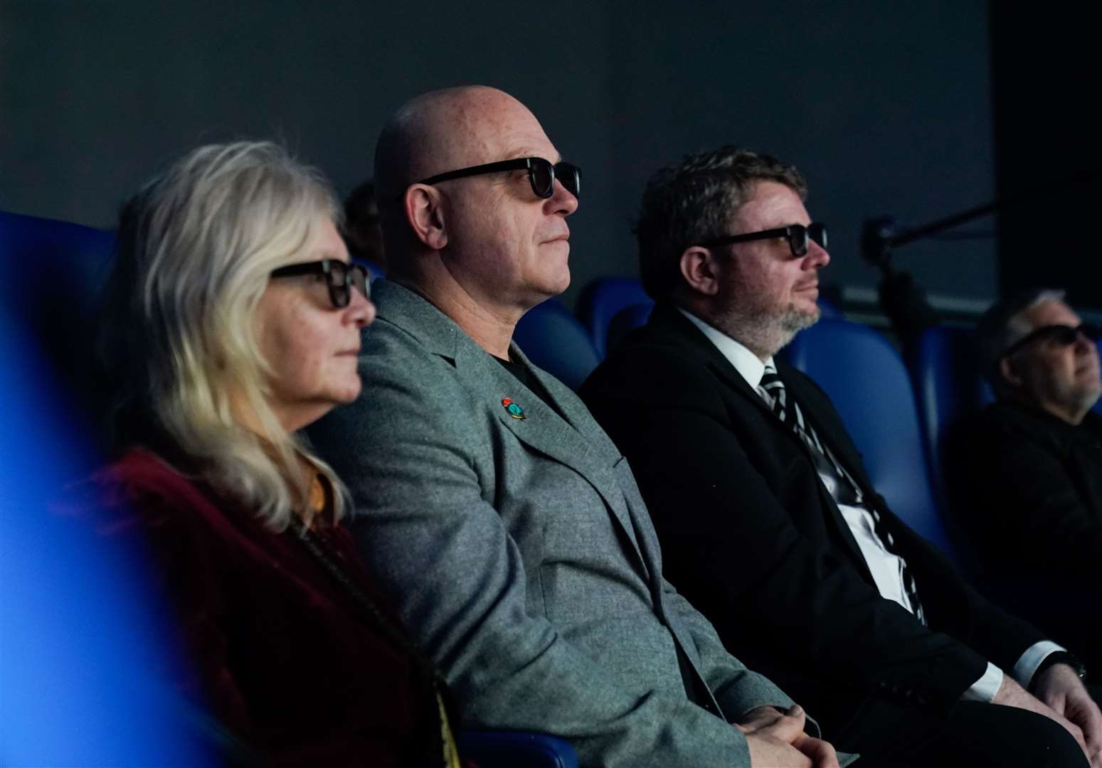 Ross Kemp, centre, was shown the cinema attraction (Andrew Matthews/PA Wire)