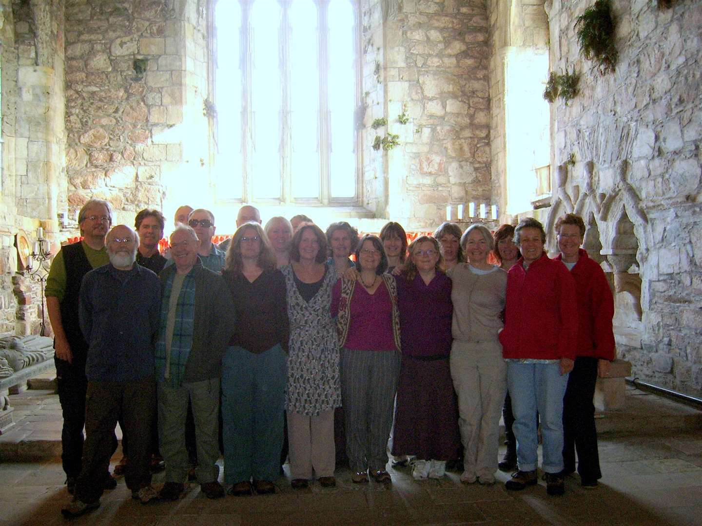 Forres Big Choir has sung five times in Iona Abbey including (pictured) in 2008.