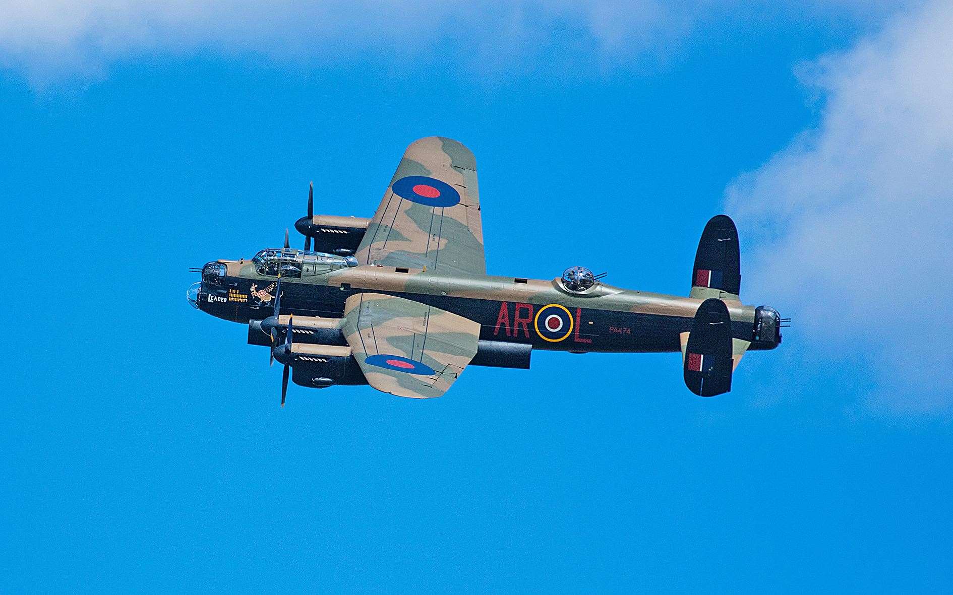 An Avro Lancaster Bomber PA474 part of the Battle of Britain Memorial Flight.