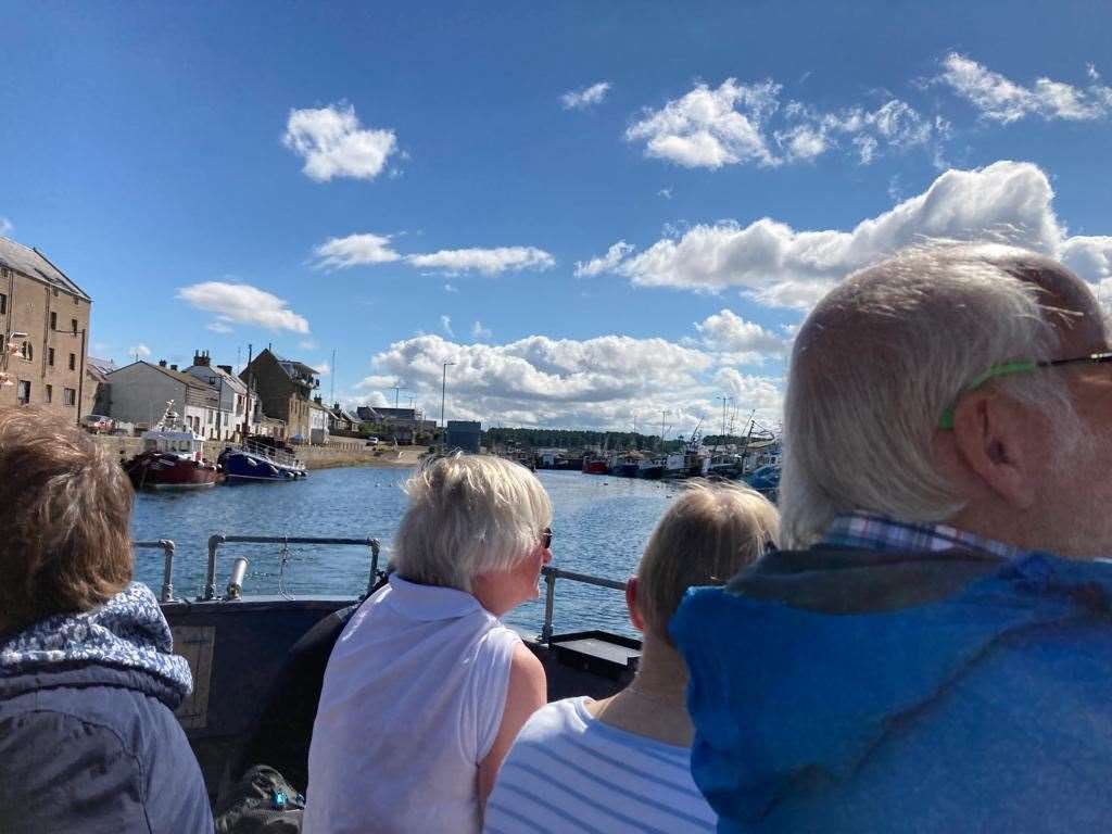 A boat trip from Burghead harbour.