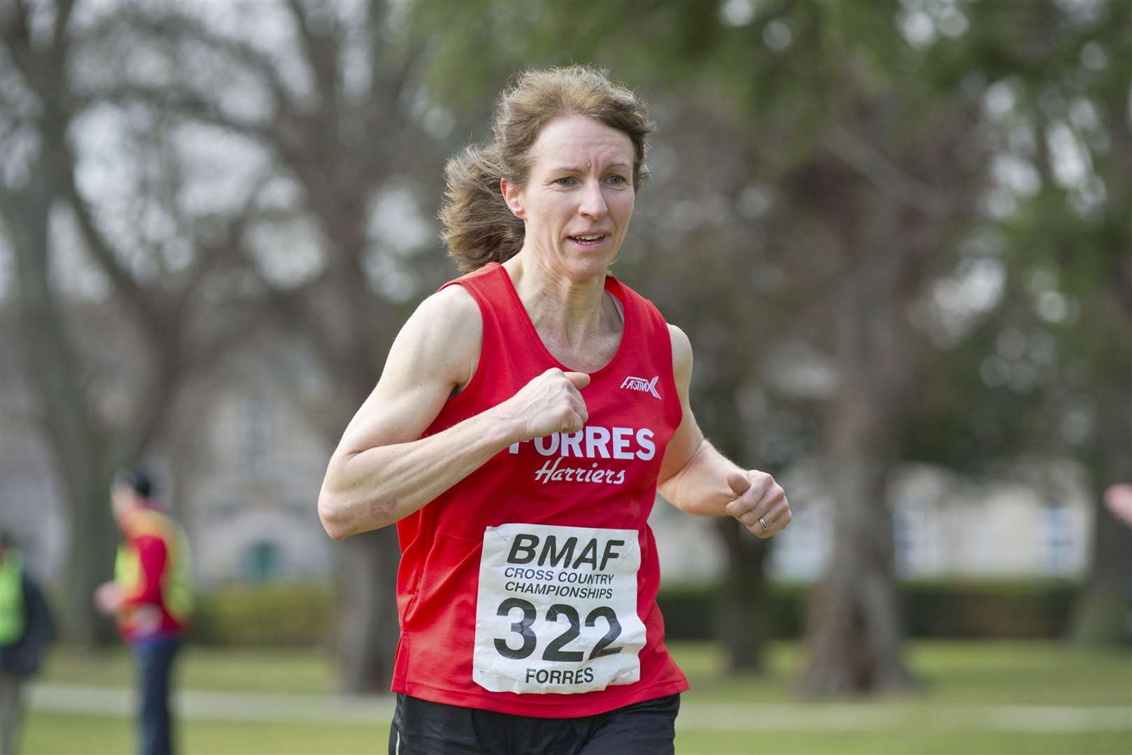 Hilary Cameron helped Forres Harriers to Masters gold at the North District cross-country relays at Nairn.