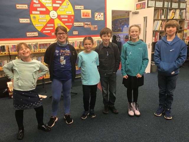 Izzy Blackman, Ruthie Harris, Layla Rodriguez, Finlay MacConnachie, Molly Russell and Fionn Ralph helped plan Dyslexia Awareness Day.