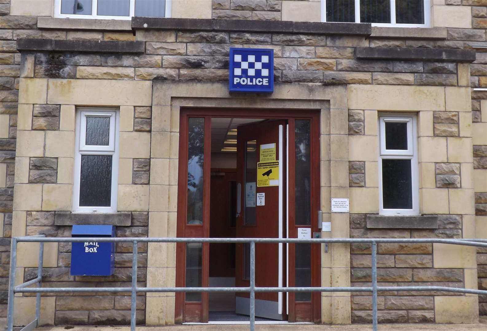 Forres Police Station is open to the public from Monday to Friday.