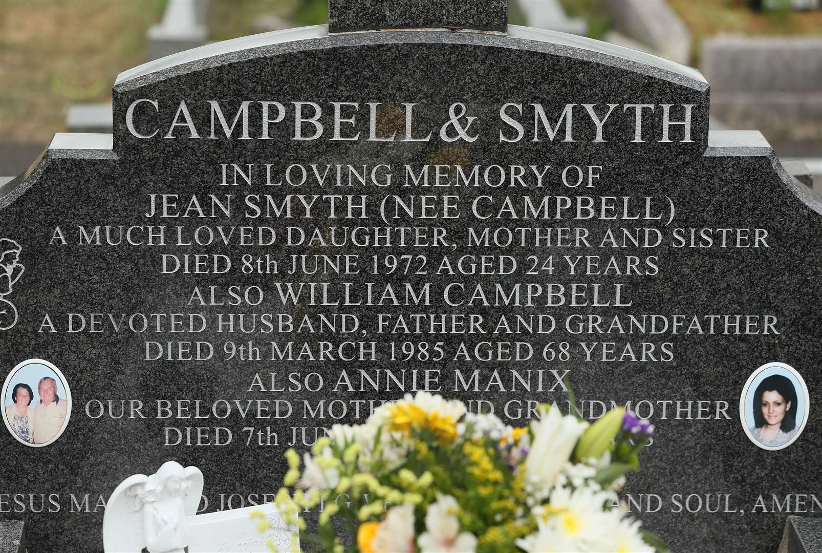 The headstone of Jean Smyth (Brian Lawless/PA)