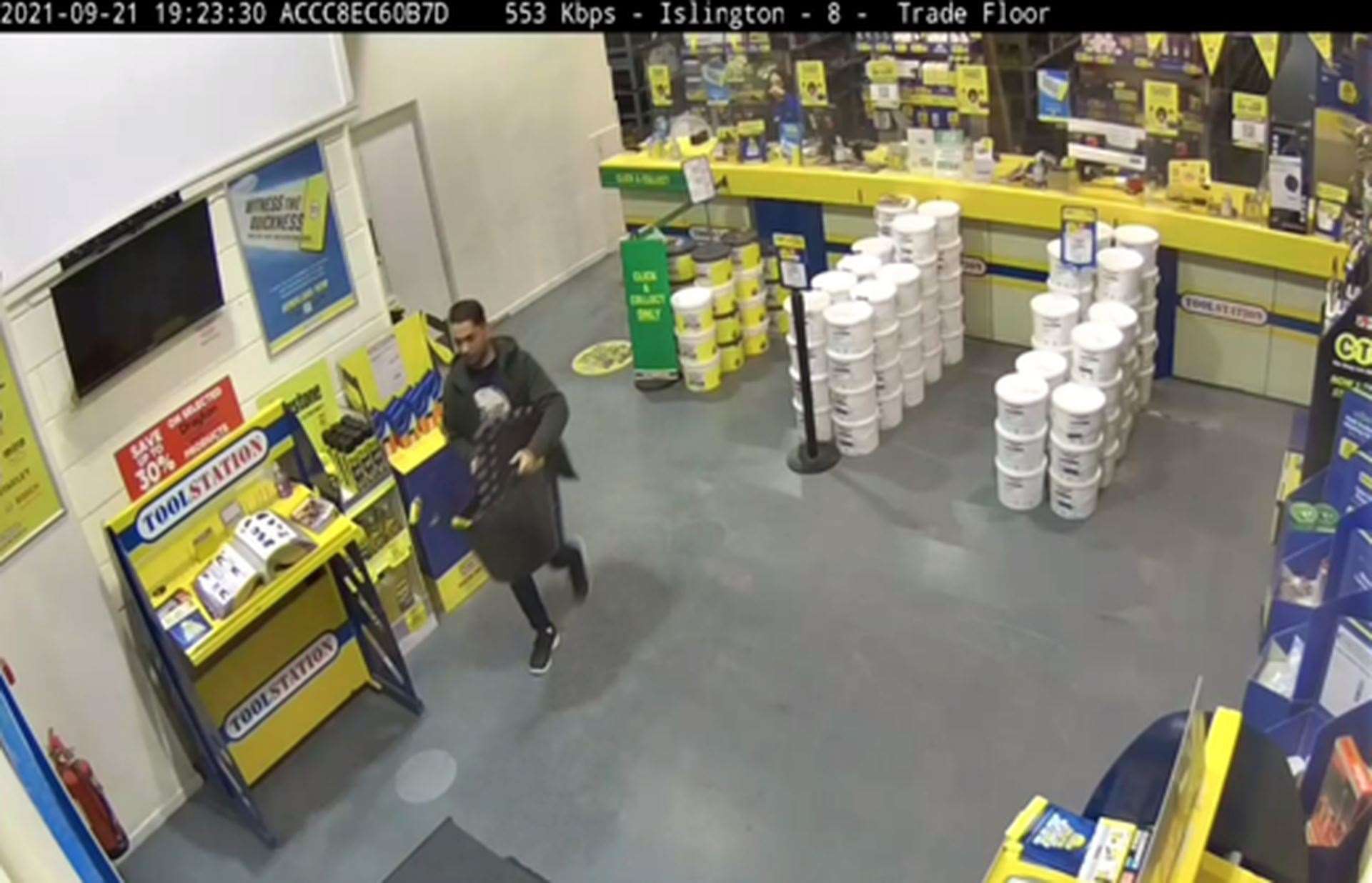 CCTV of Serkan Kaygusuz at a Toolstation store (Metropolitan Police/PA)
