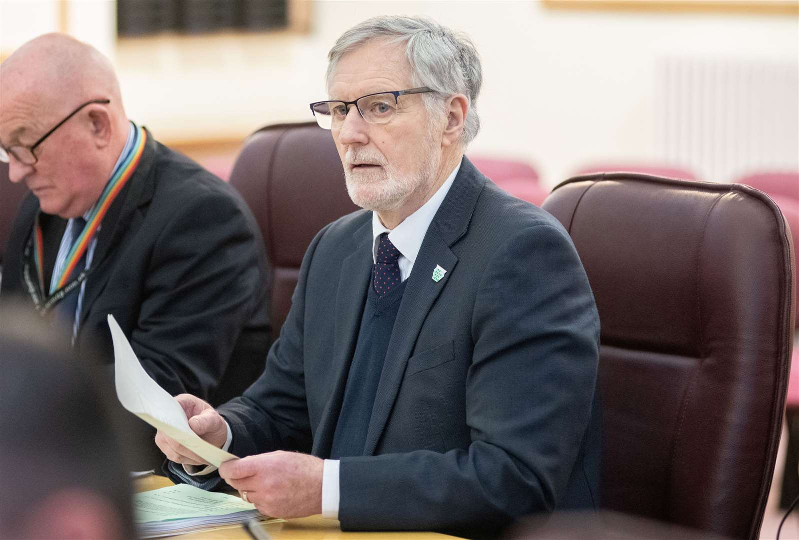 John Cowe. Moray Council full council meeting December 7th. Picture: Daniel Forsyth.
