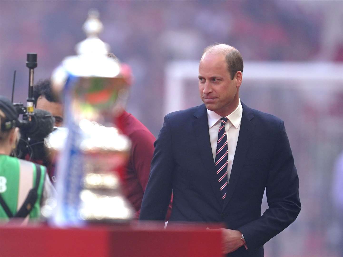 William, president of the FA, at the FA Cup final at Wembley Stadium on Saturday (Nick Potts/PA)