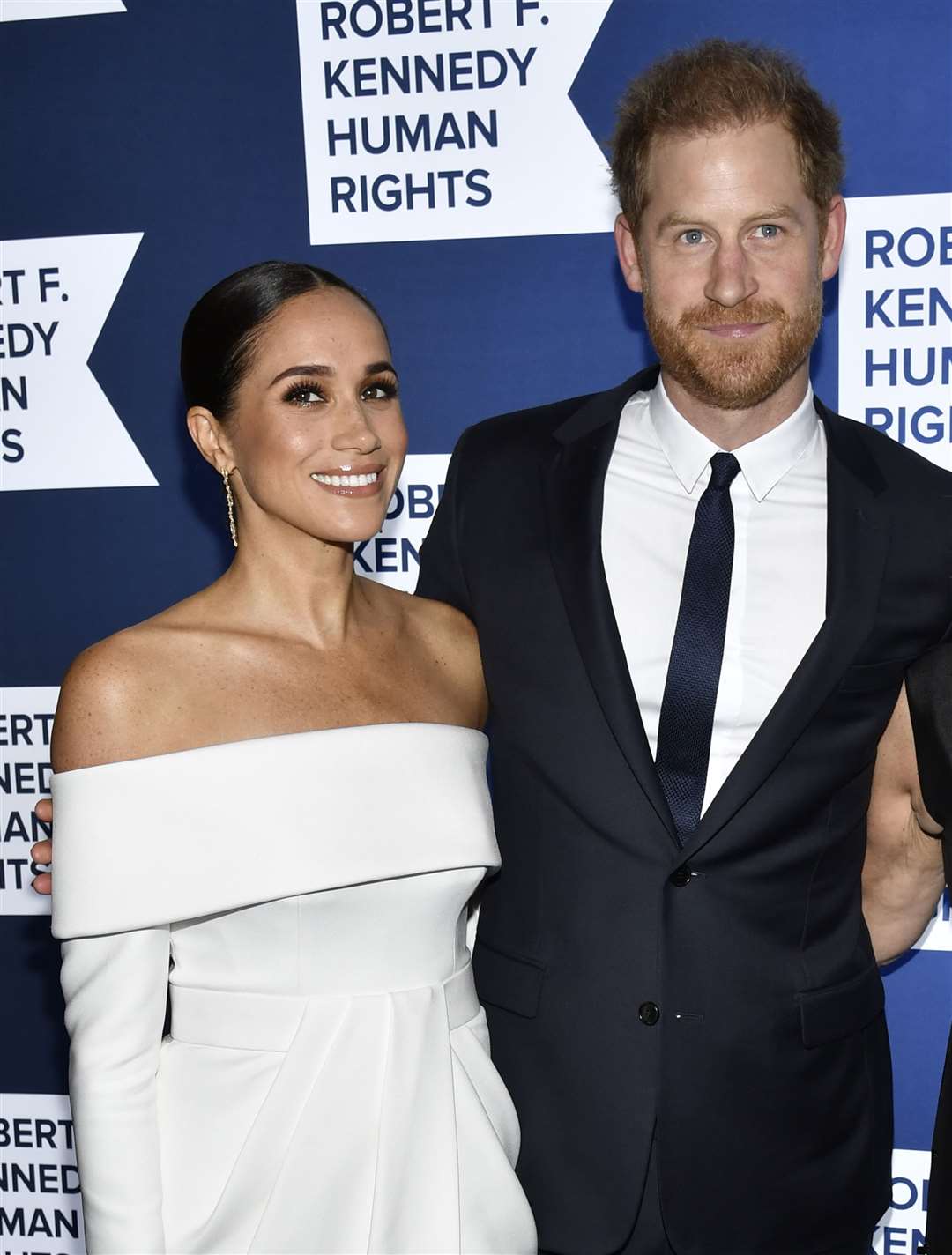Harry and Meghan received the Ripple of Hope Award at a gala by the Robert F Kennedy Human Rights (RFKHR) organisation on Tuesday night (Evan Agostini/AP)