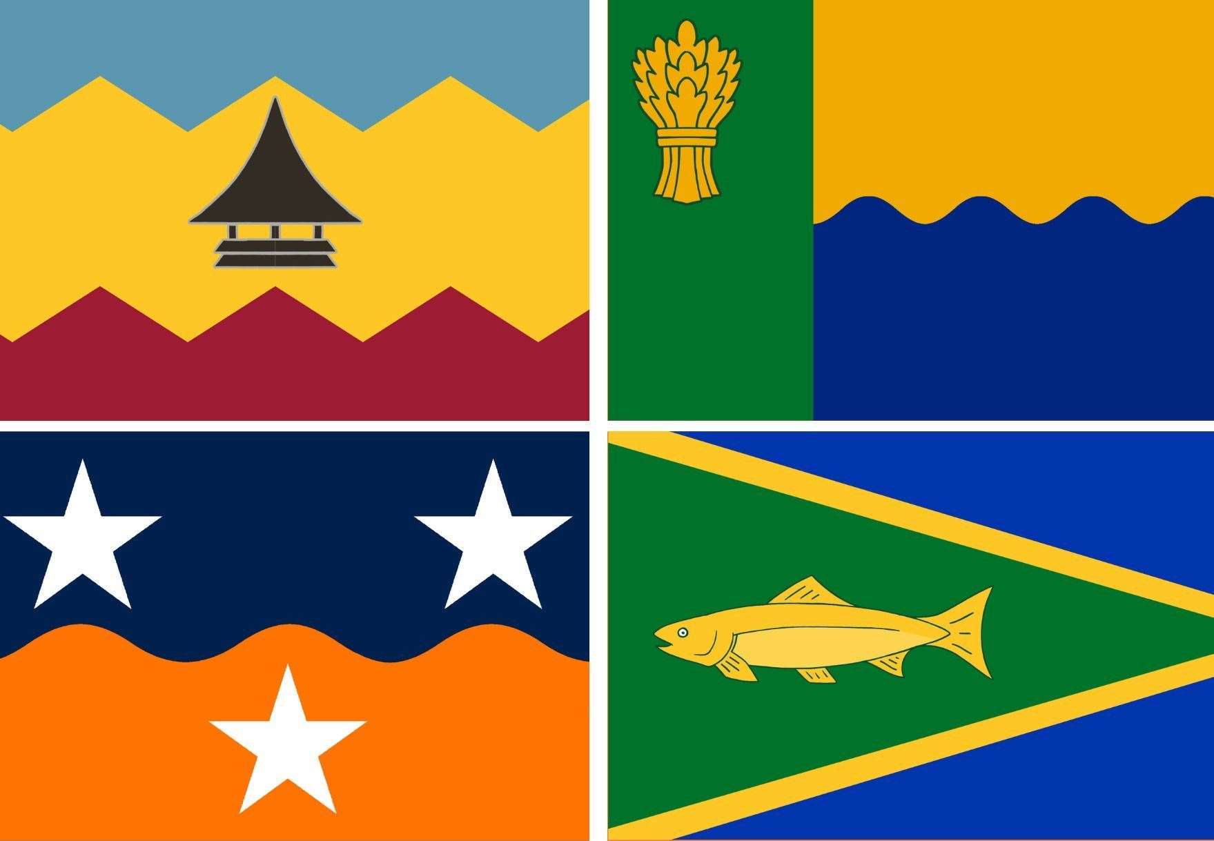 The four options for Moray's flag.