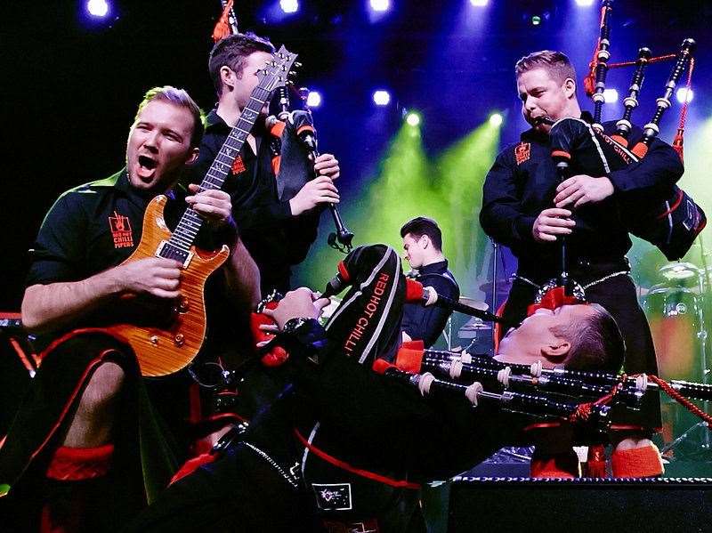 Red Hot Chili Pipers in action.