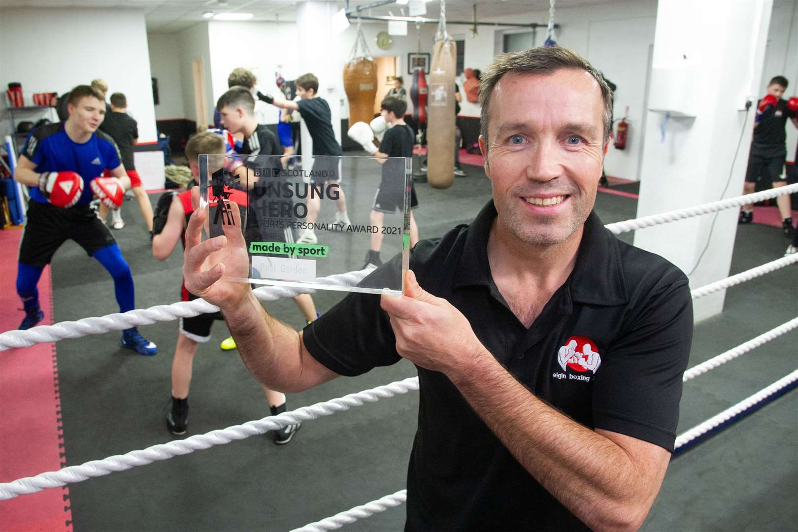 Elgin Amateur Boxing Club's head coach Paul 'Ratch' Gordon has won Scotland's Unsung Hero Award at this year's BBC Sports Personality of the Year awards...Picture: Daniel Forsyth..