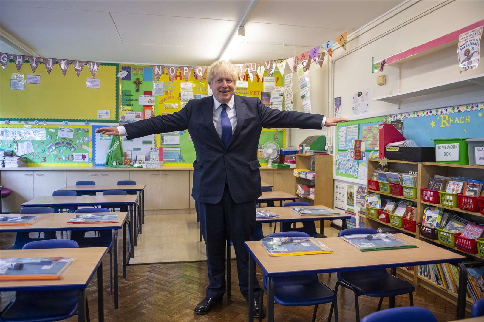 Prime Minister Boris Johnson told reporters that schools are safe (Lucy Young/Evening Standard/PA)