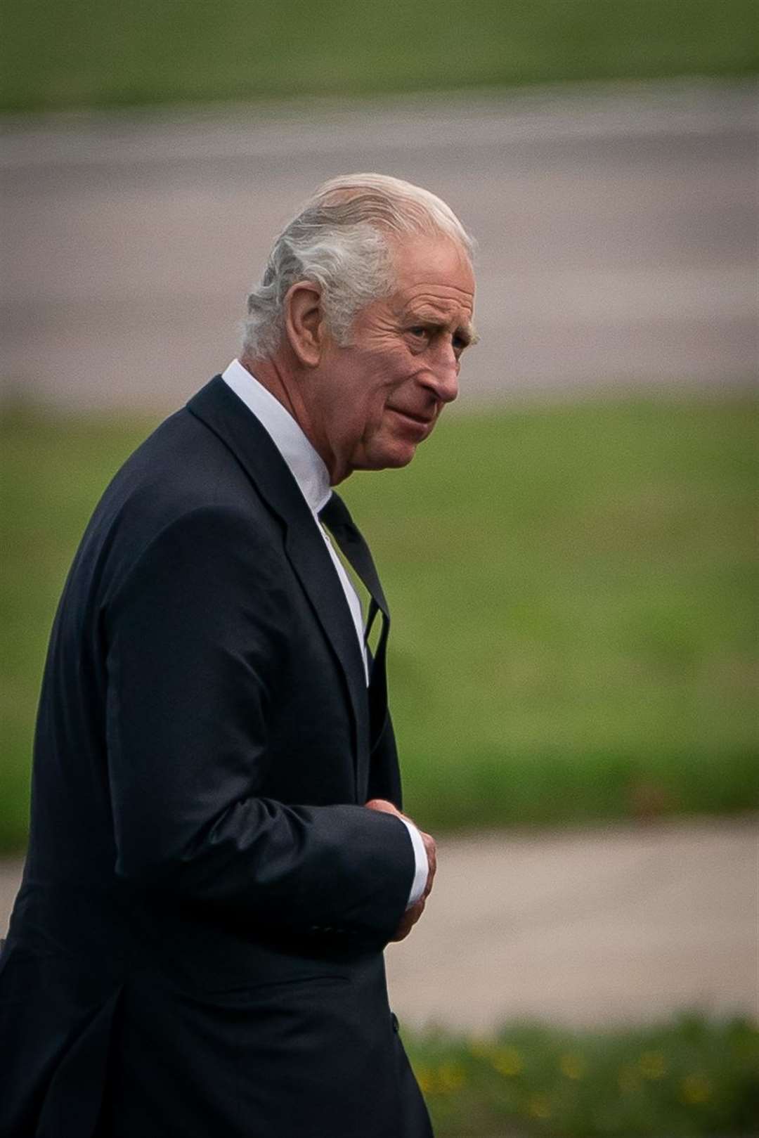 King Charles III at Aberdeen Airport (Aaron Chown/PA)