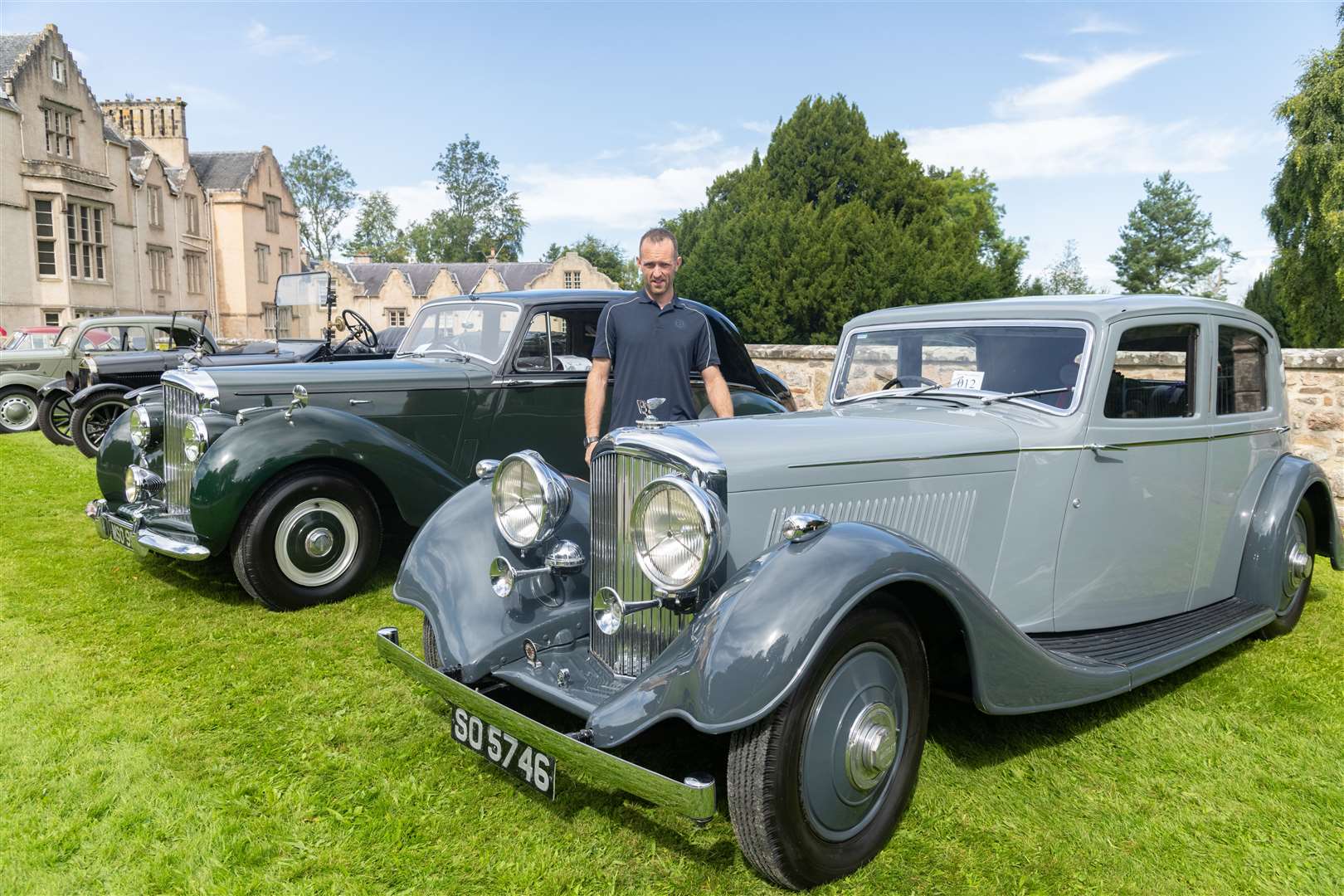 Gavin MacDonald with his Bentley which was originally owned by Lt. Col. J.E.Tennant of Innes, Elgin.