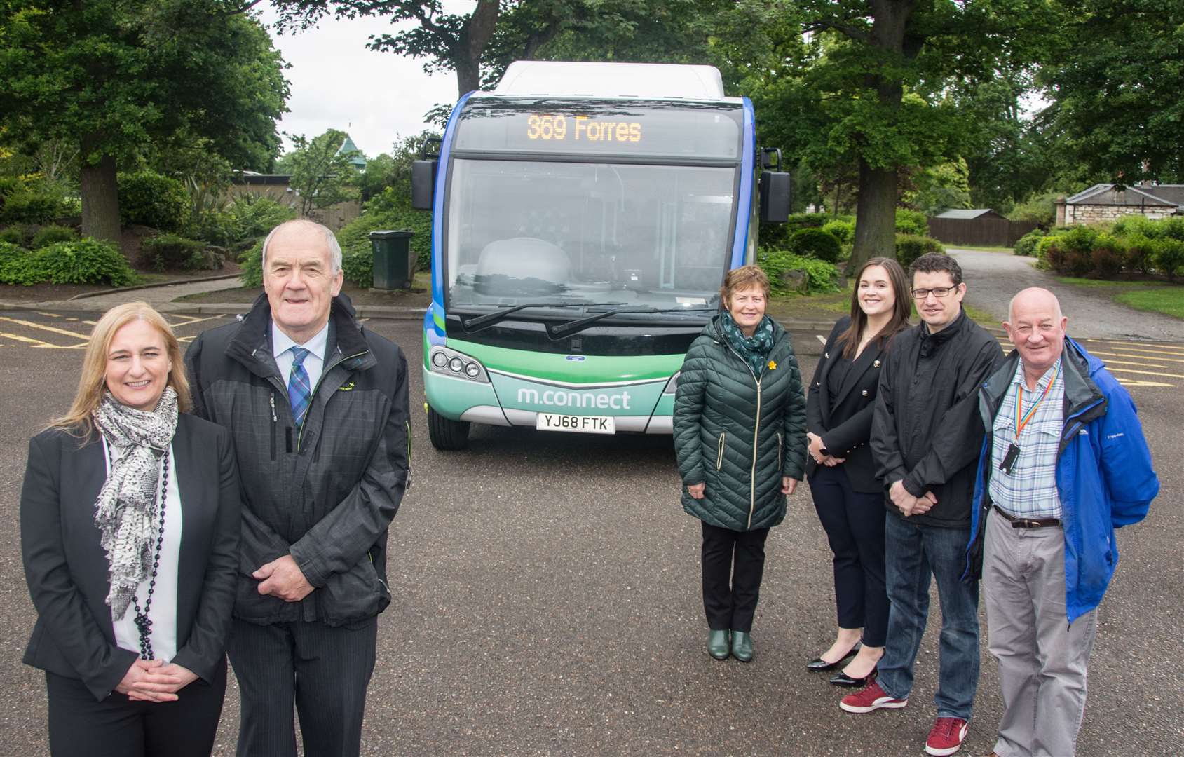 L-R: Julie Cromarty (HiTrans information officer), George Alexander (Forres Councillor), Lorna Creswell (Forres Councillor), Jayne Golding (HiTrans project and policy officer), Aaron McLean (Forres Councillor), Derek Ross (Speyside Councillor)