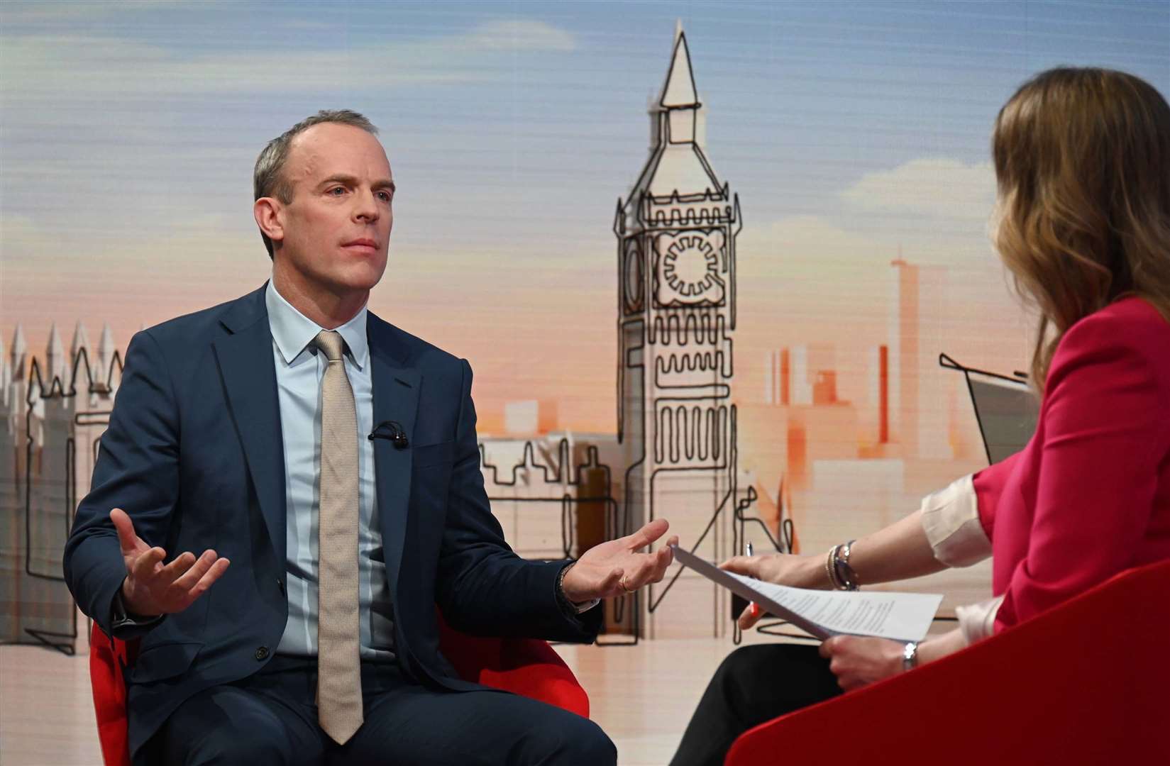 Deputy Prime Minister Dominic Raab (Jeff Overs/BBC)