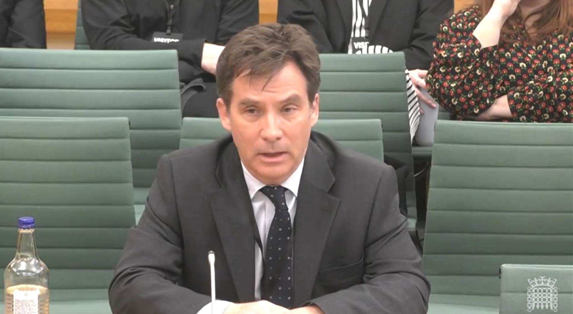 Director James Hawes giving evidence on British film and high-end television to the Culture, Media and Sport Committee. (House of Commons/PA)