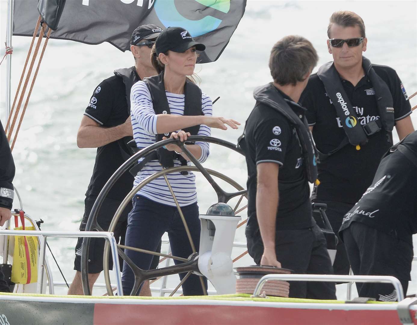 Kate racing against William on two Emirates Team New Zealand America’s Cup yachts in 2014 (Anthony Devlin/PA)