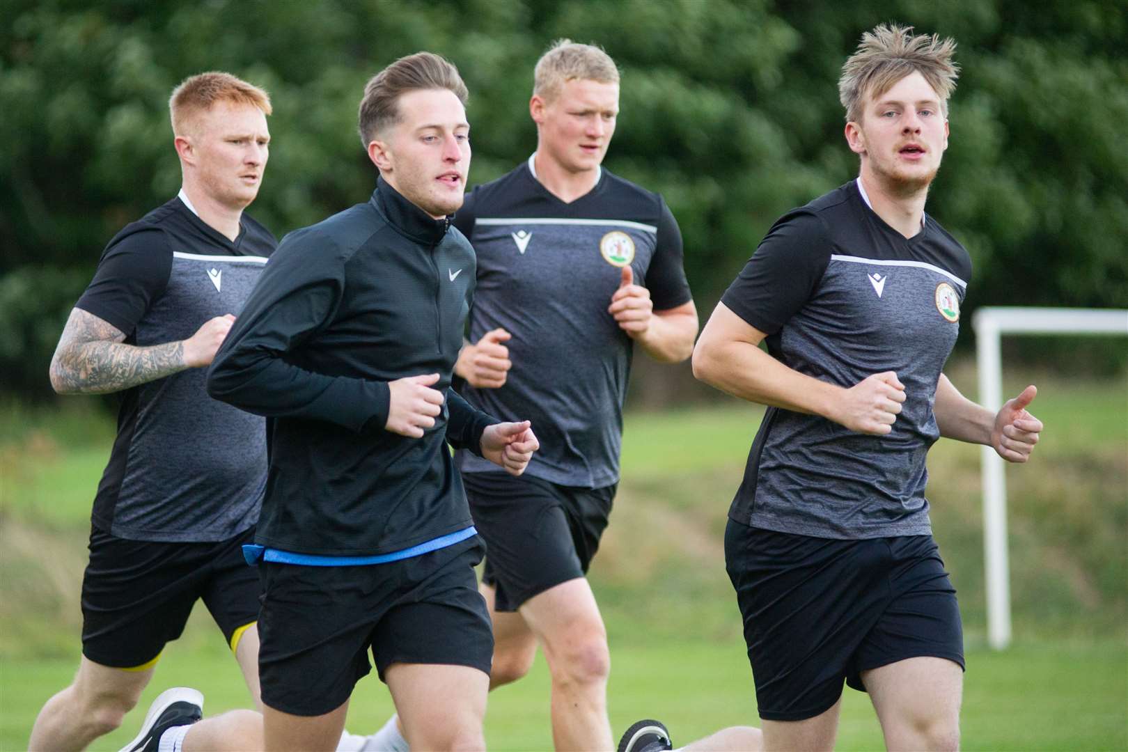 Forres Mechanics FC return to training after the coronavirus shutdown ahead of this season's Highland League campaign. ..Picture: Daniel Forsyth..