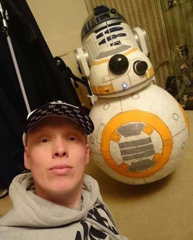 Mark, BB-8 and RD-D2 at home in Castle Street.